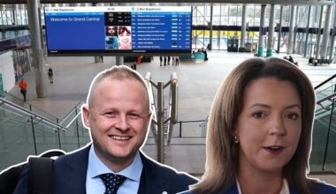 Belfast Grand Central Station, Irish language signs: Jamie Bryson demands ‘unconditional surrender’ of Sinn Fein minister Liz Kimmins