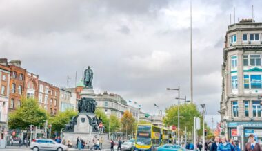 Protesters block O’Connell Street in Dublin