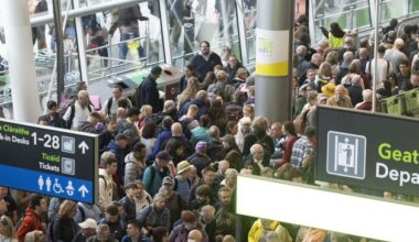 A number of flights cancelled today as Dublin Airport continues to recover from weekend chaos