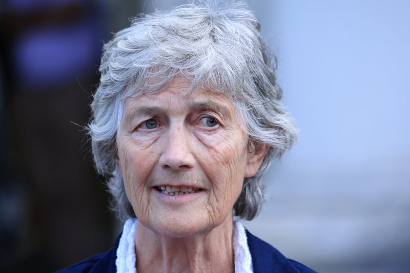 Catherine Connolly pictured at the Custom House in Dublin on Tuesday. Photograph: Stephen Collins/Collins Photos
