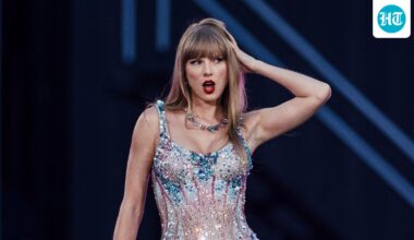 Taylor Swift glitters on The Life Of A Showgirl album cover with $27K sapphire ring