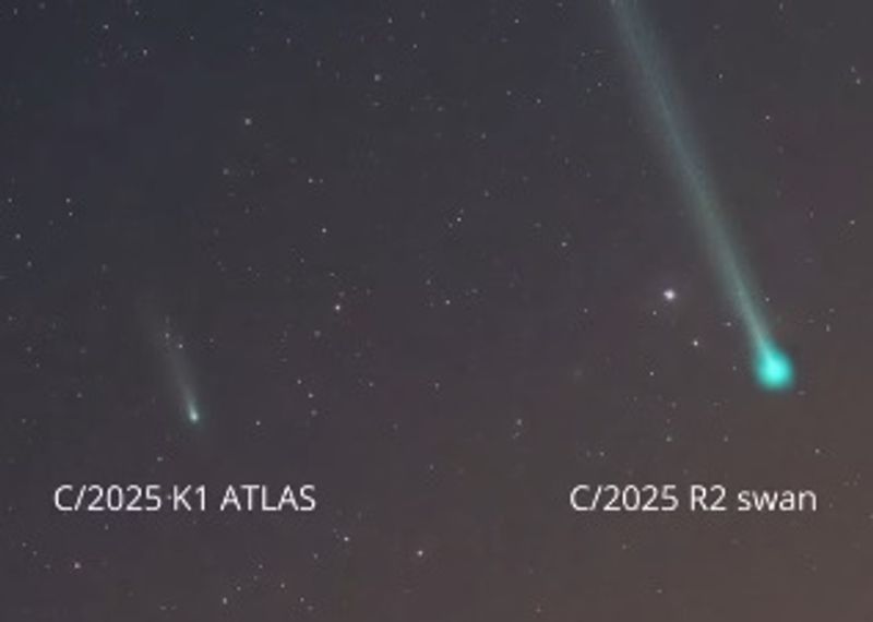 Cosmic sprint: Two comets from different worlds appear side by side