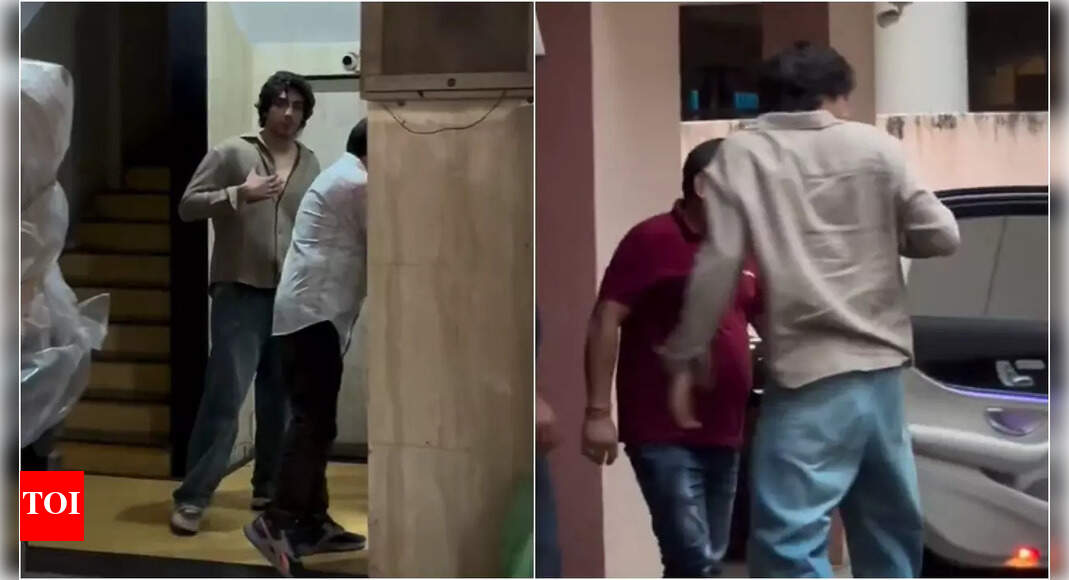 'Saiyaara' star Ahaan Panday gets snapped outside Sanjay Leela Bhansali's office; fans say, 'He might be doing a cameo in Love and War' | Hindi Movie News