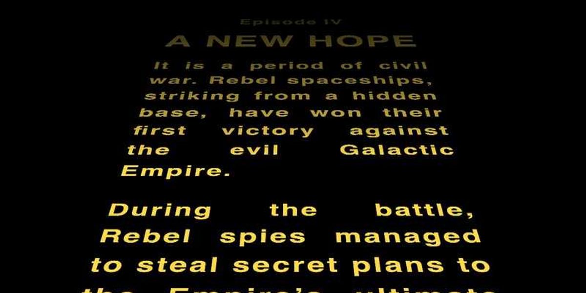 The Story Behind the ‘Star Wars' Crawling Text