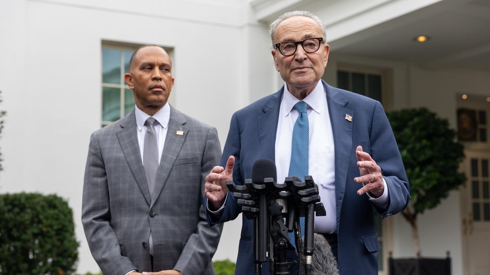 Trump Shares AI Video Mocking Schumer And Jeffries As Shutdown Looms