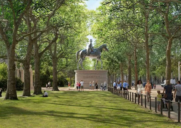 An artist's impression of the statue