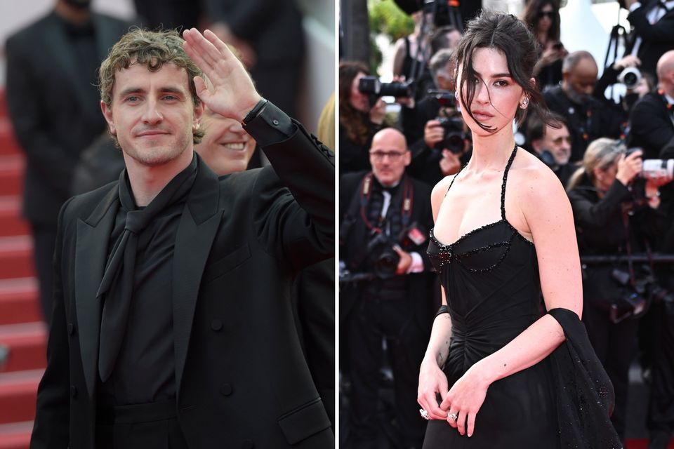 Paul Mescal (Photo: Rocco Spaziani/Archivio Spaziani/Mondadori Portfolio via Getty) and Gracie Abrams (Photo: Stephane Cardinale/Corbis/Corbis via Getty) on the red carpet for Mescal's film, The History of Sound, during the Cannes Film Festival in May 2025