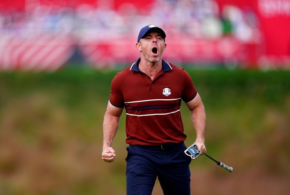 Rory McIlroy delivered an outstanding performance as Europe closed in on Ryder Cup glory in New York (Mike Egerton/PA)