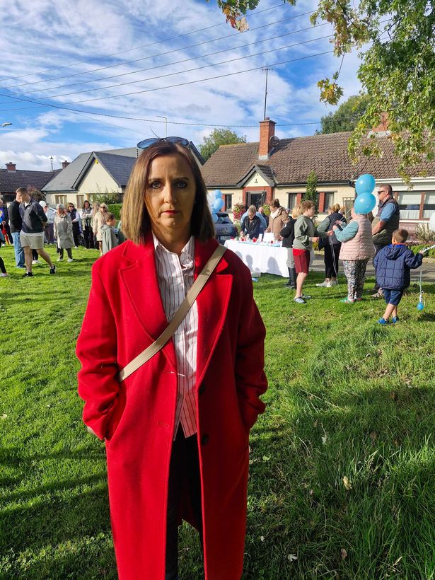 Councillor Corina Johnston pictured at the vigil for little Daniel Aruebose on Sunday evening. 