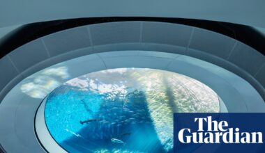 From a Mad Max mall to an overhead sharkarium: Nicholas Grimshaw’s greatest buildings – in pictures | Art and design