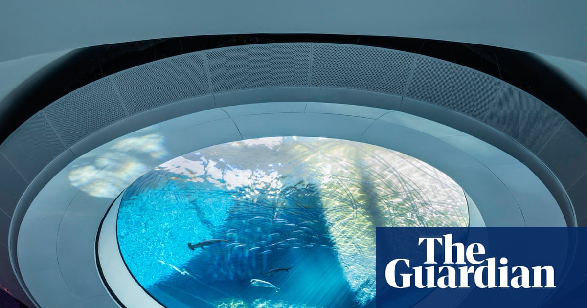 From a Mad Max mall to an overhead sharkarium: Nicholas Grimshaw’s greatest buildings – in pictures | Art and design