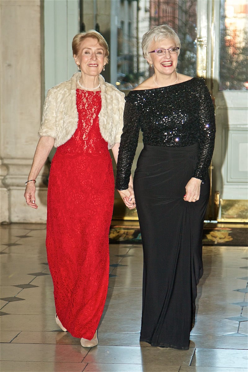 Ann Louise Gilligan and Katherine Zappone on their wedding day in City Hall in Dublin, 2016