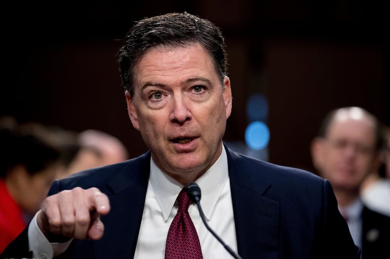 Former FBI director James Comey. Photograph: Andrew Harnik/AP
