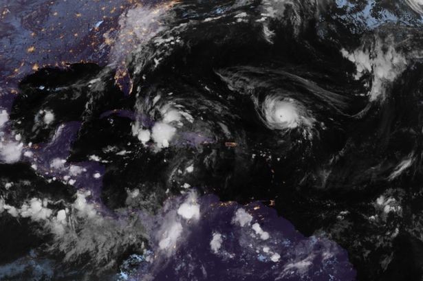 Hurricane Humberto in the Atlantic