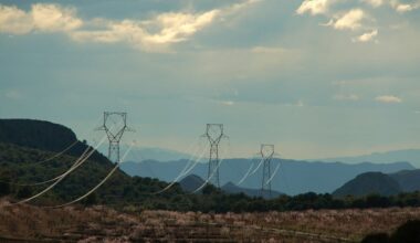 Transmission power lines in Spain, part of the energy market in Europe