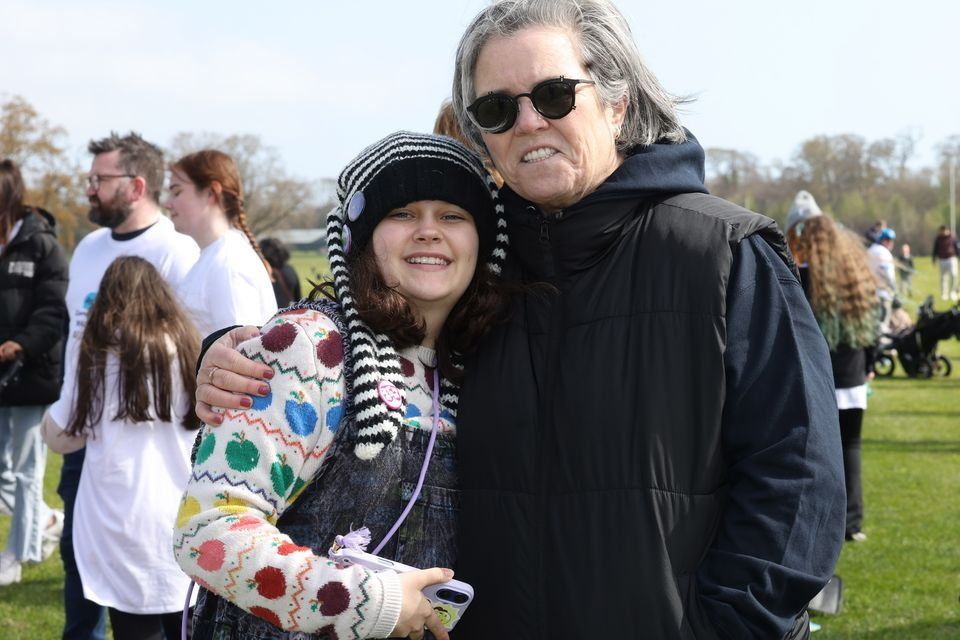 Rosie O'Donnell at the AsIAm walk with her daughter, Clay, in Malahide, in April.  