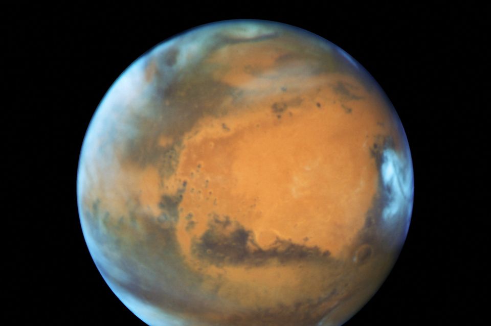 An image of Mars taken by the Hubble Space Telescope in May 2016. Photo: Reuters