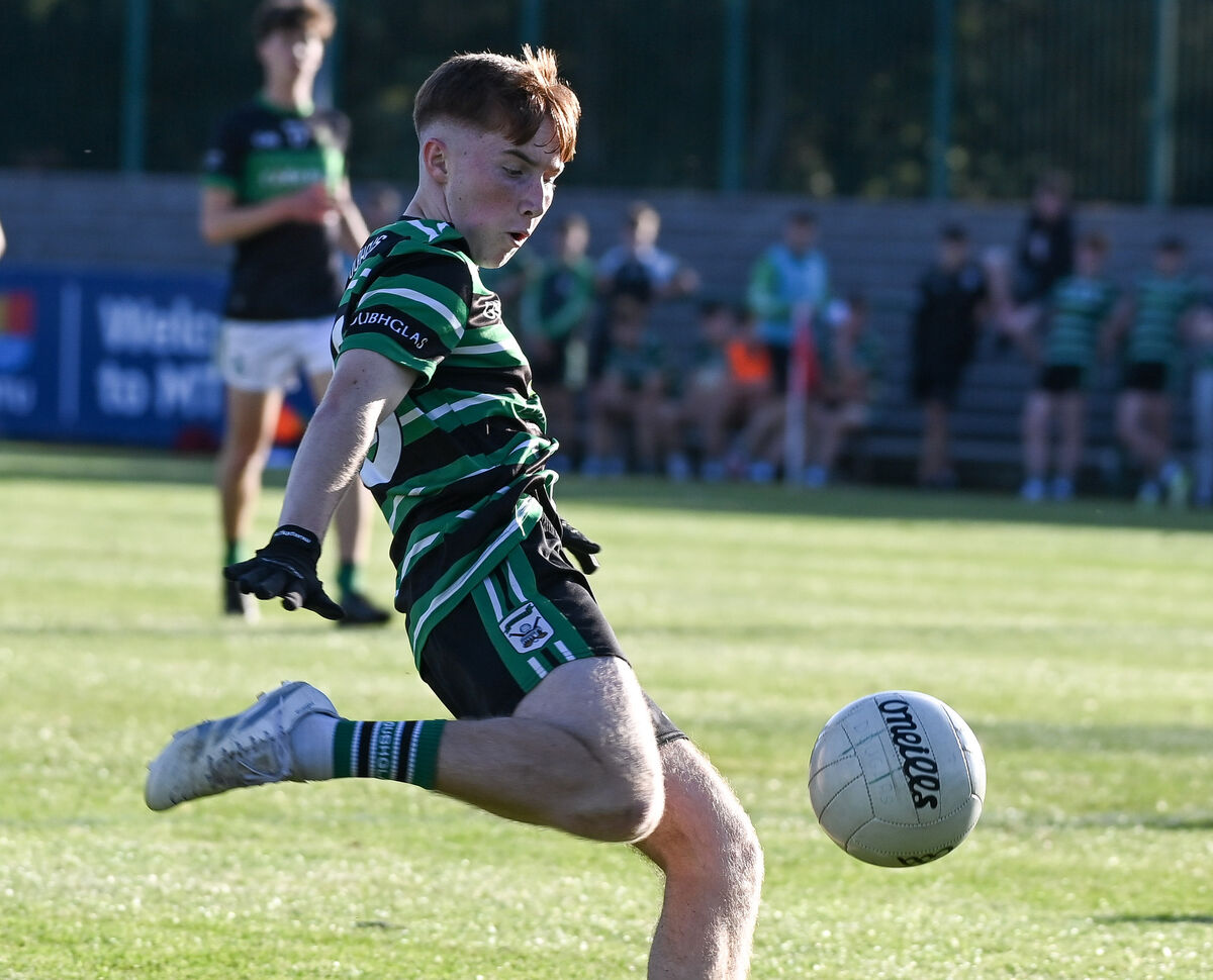  Douglas' Thomas Murray fires the ball to the Nemo net. Picture: David Keane.