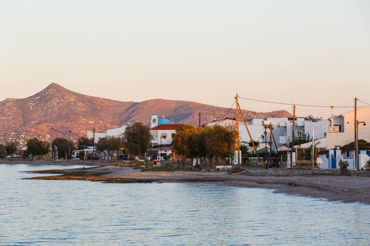 Seafront of Skala village on Agistri 