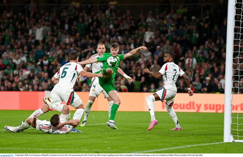 Evan Ferguson scores. Pic: Stephen McCarthy/Sportsfile