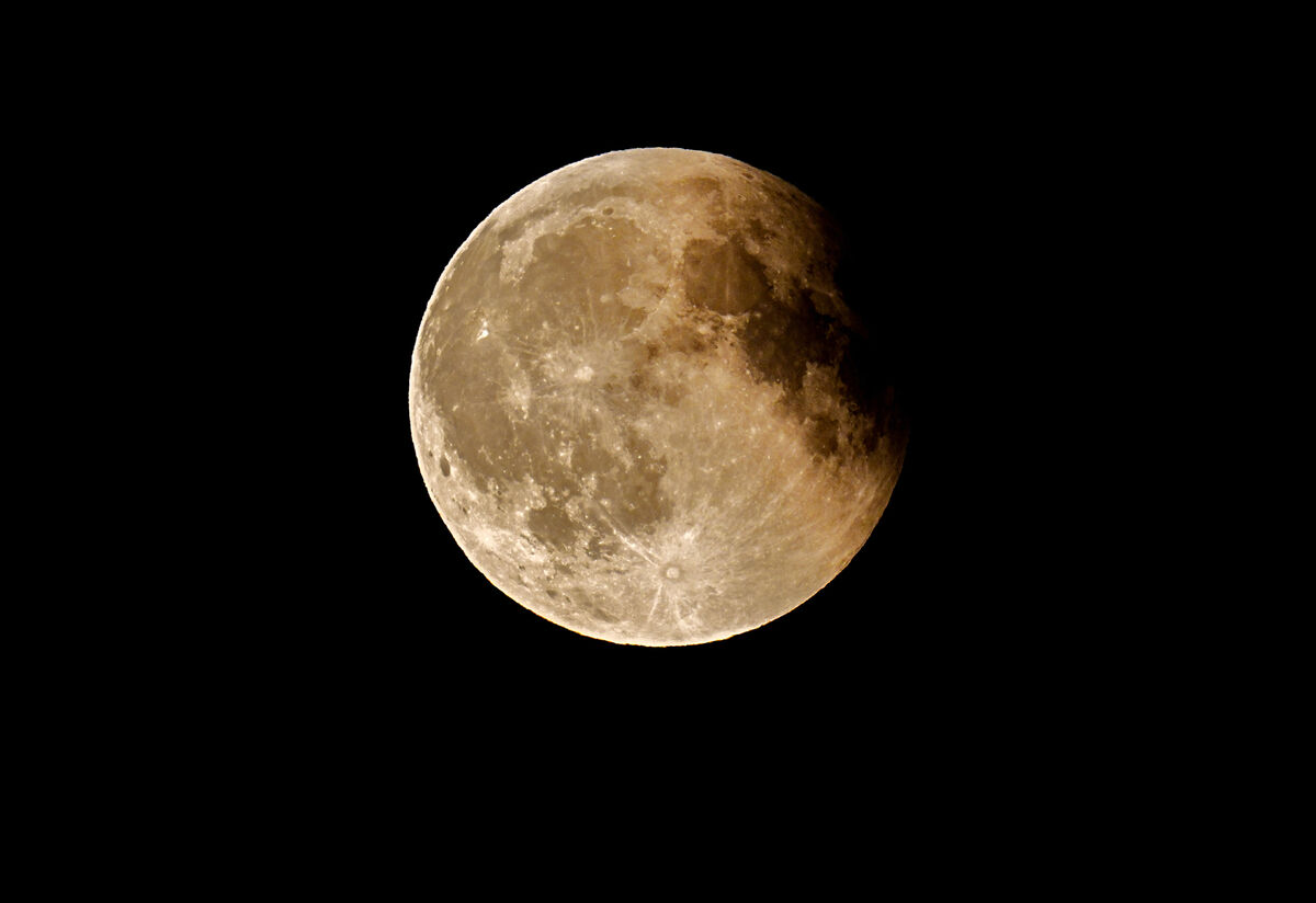 The moon as seen from Liverpool. Picture: PA The moon as seen from Liverpool. Picture: PA