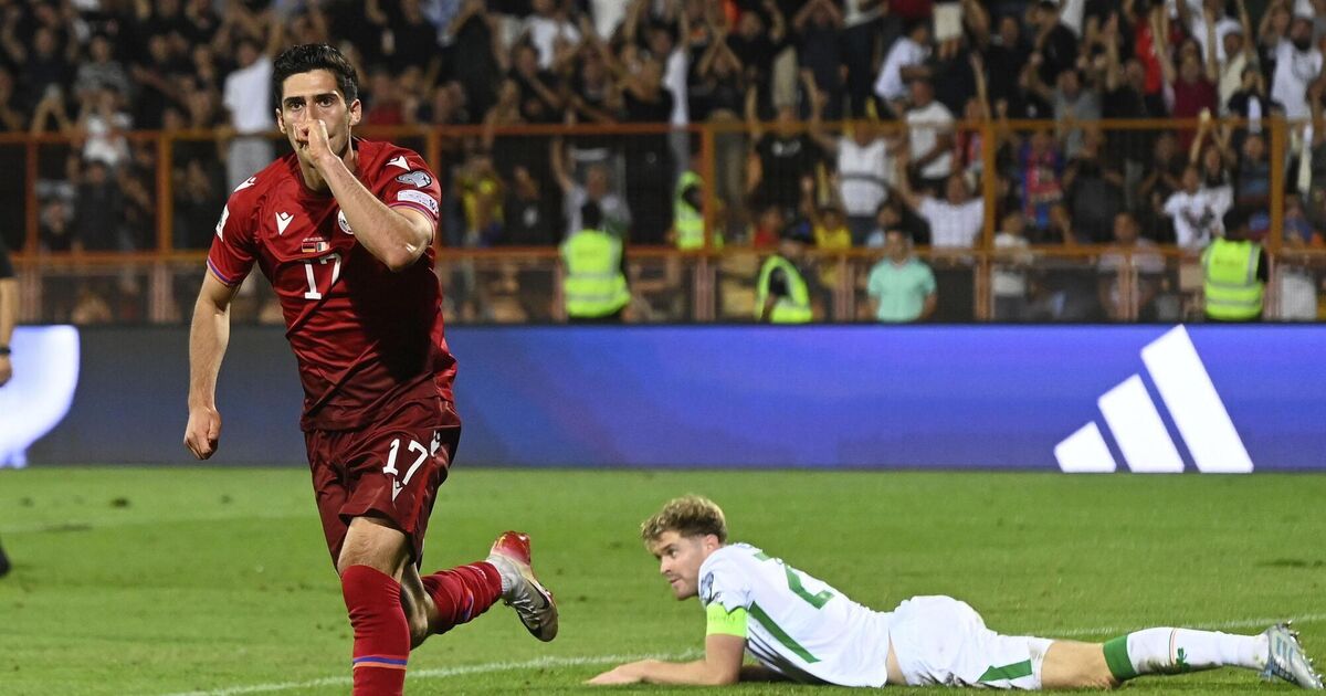 Ireland's World Cup hopes all but over after horror show in Armenia