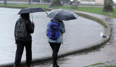 Met Éireann issues status yellow warnings with heavy rain due