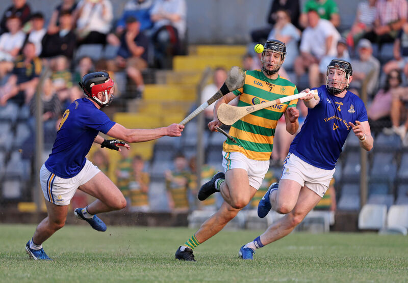 Tadhg Deasy of Blackrock in action against St Finbarr's pair Ethan Twomey and Damien Cahalane.  Tadhg Deasy of Blackrock in action against St Finbarr's pair Ethan Twomey and Damien Cahalane.