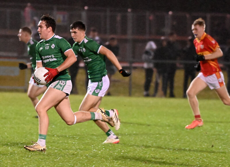 Catch me if you can as Ballincollig's Danny Miskella races up field. Picture: Eddie O'Hare Catch me if you can as Ballincollig's Danny Miskella races up field. Picture: Eddie O'Hare