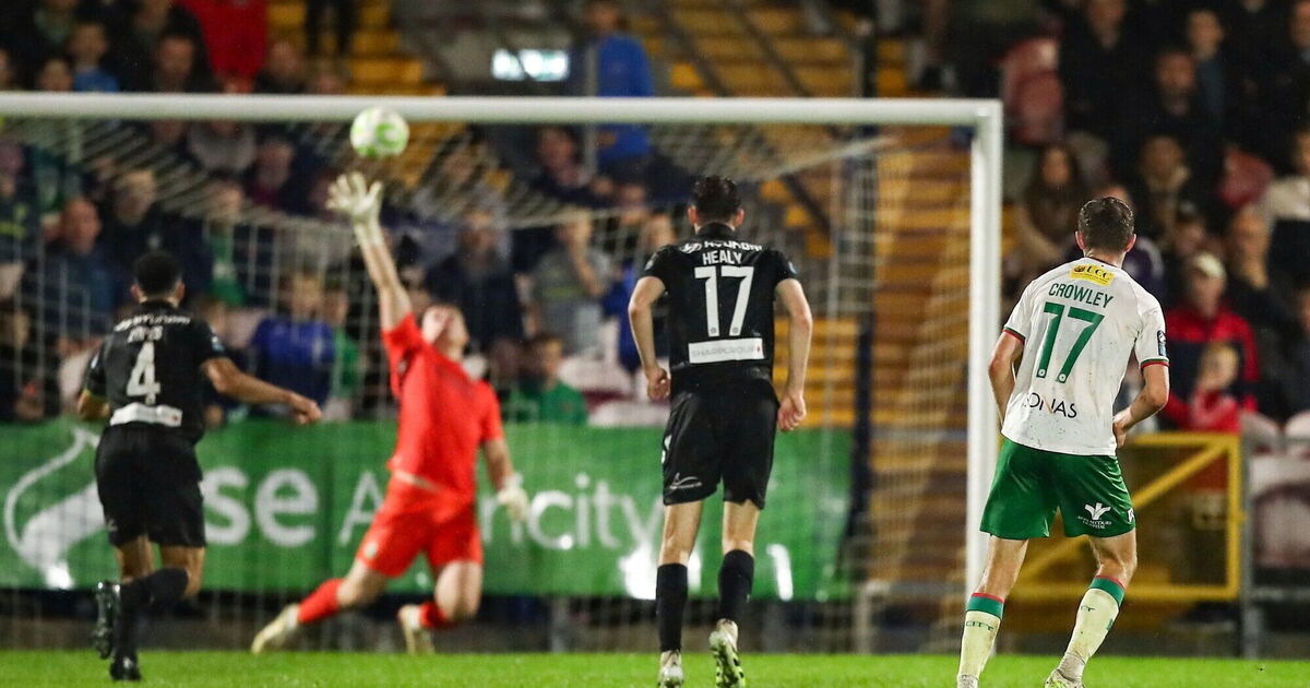 Darragh Crowley's injury-time thunderbolt rescues Cork City against Shamrock Rovers