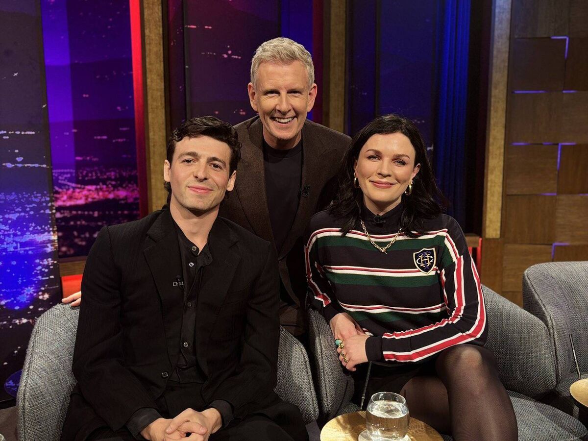 Patrick Kielty with Anthony Boyle and Aisling Bea
