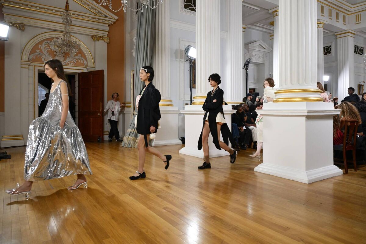 The finale of Simone Rocha's London Fashion Week show at the city's Mansion House on Sunday. Picture: Eamonn M McCormack/Getty