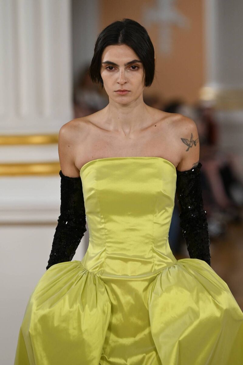 A model walks the runway at the Simone Rocha show on Sunday during London Fashion Week. Picture: Eamonn M McCormack/Getty