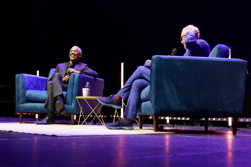 An Evening With President Barack Obama In Conversation with Fintan O'Toole at the 3Arena. Picture: Ray Keogh