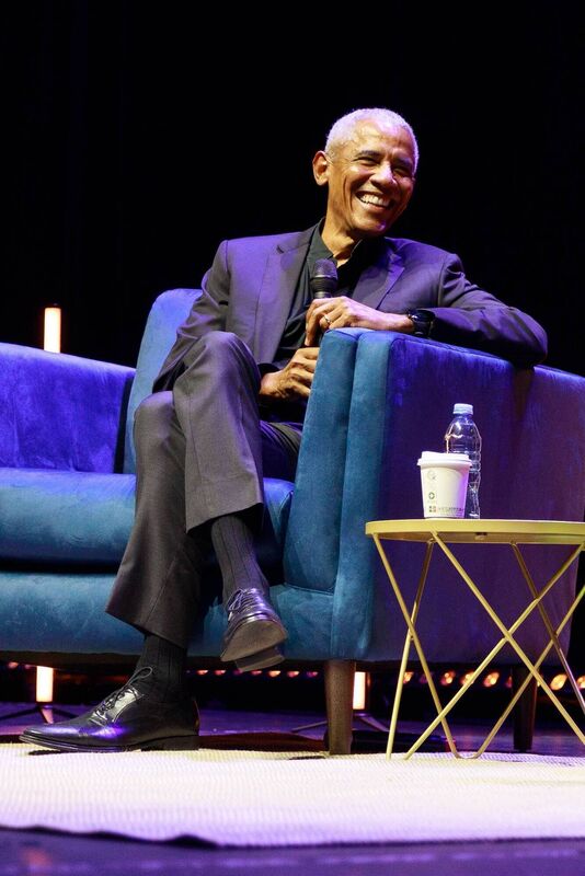 An Evening With President Barack Obama In Conversation with Fintan O'Toole at the 3Arena. Picture: Ray Keogh