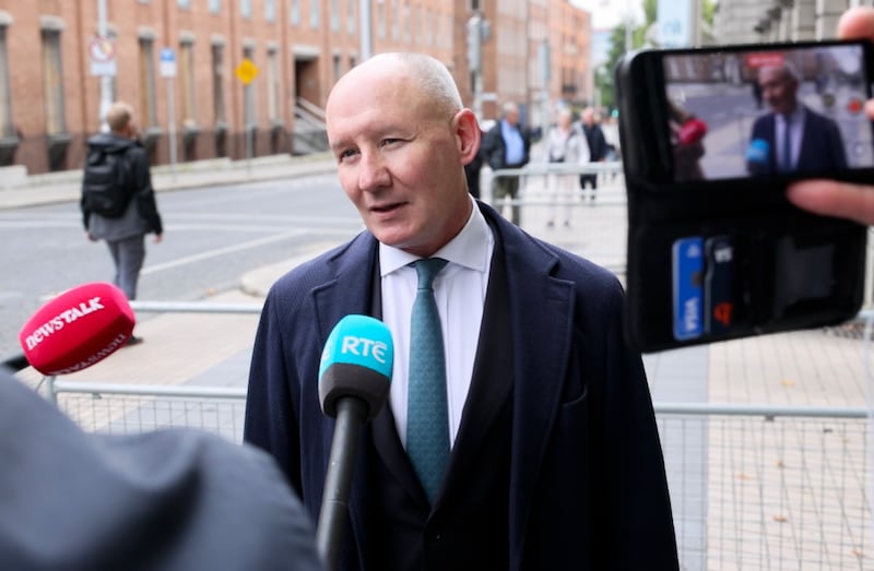 Jim Gavin arrives at the Dáil before a vote to decide Fianna Fáil's candidate for the presidential election. Photograph: Chris Maddaloni/The Irish Times