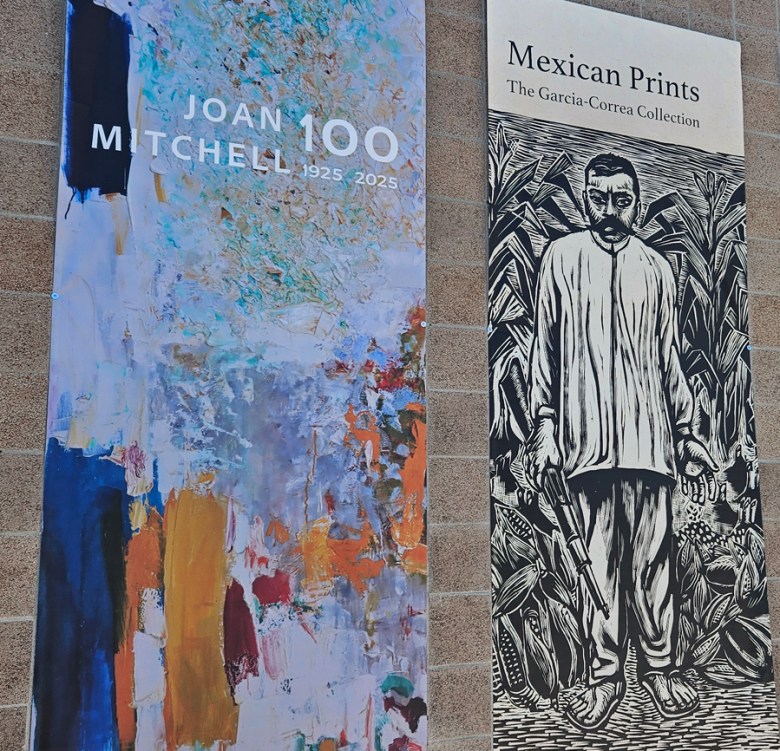 An exhibition of Mexican prints donated by Gil Garcia and his wife, Marti Correa de Garcia, is on view through Dec. 7 at UCSB's Art, Design, & Architecture Museum as a “preview” to a future comprehensive exhibit. Also on view is one of Joan Mitchell’s series of sunflower paintings, in commemoration of the artist’s 100th birthday.