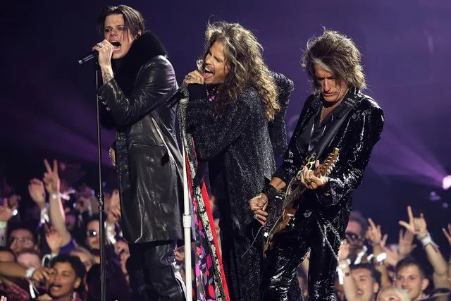 Manny Carabel/Getty Yungblud, Steven Tyler and Joe Perry in September 2025