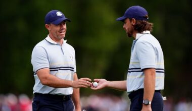 Pairings for Saturday’s Ryder Cup foursomes revealed as US captain insists he will ‘stick to the plan’