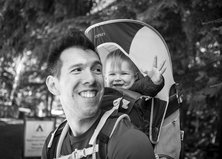 The author with his daughter Juniper