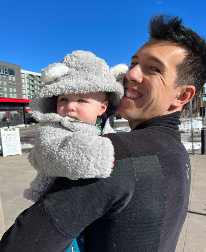 The author with his daughter Juniper