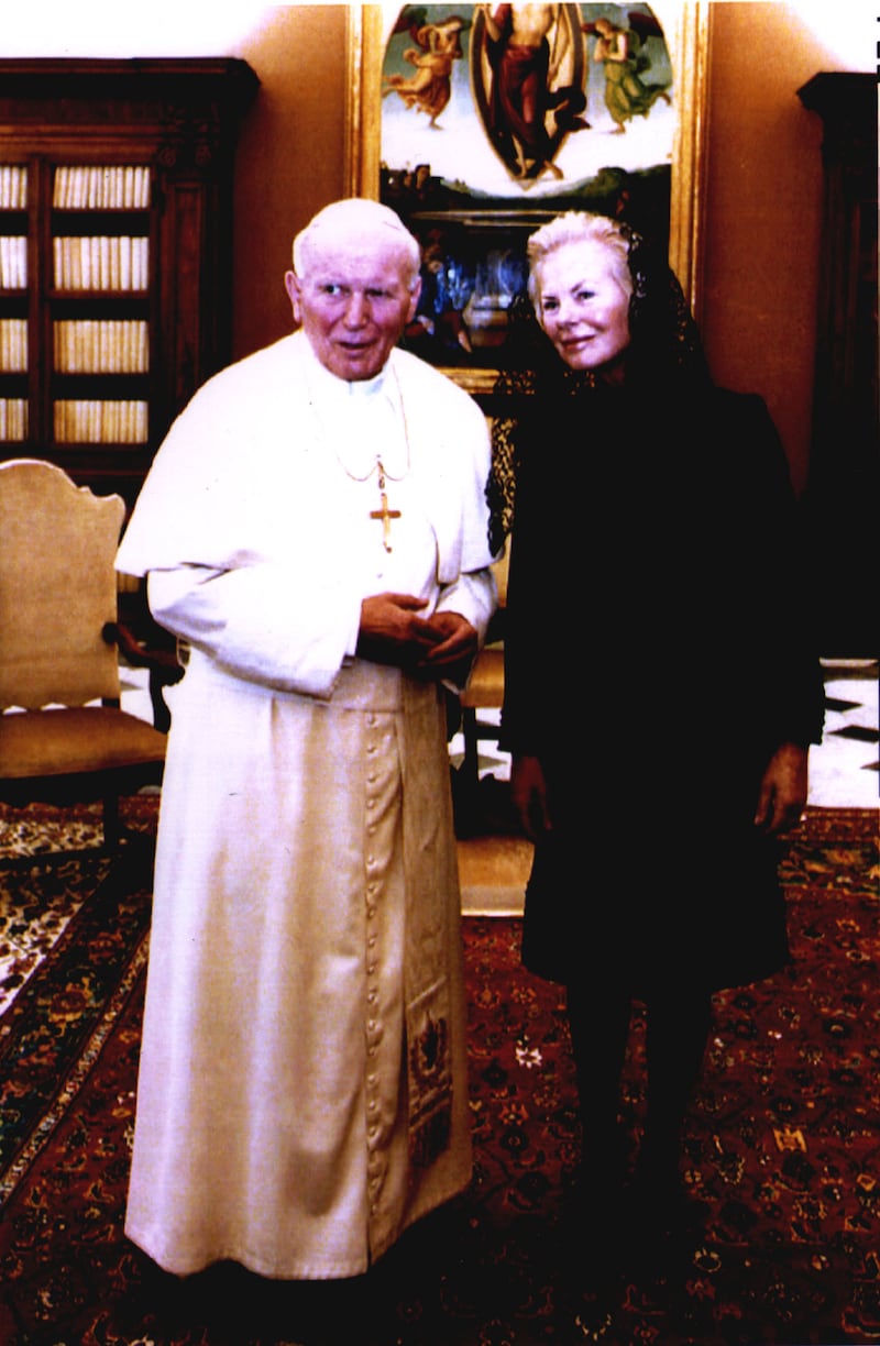 Pope John Paul II receiving the Duchess of Kent in 1994, who converted to Roman Catholicism. Photo: PA