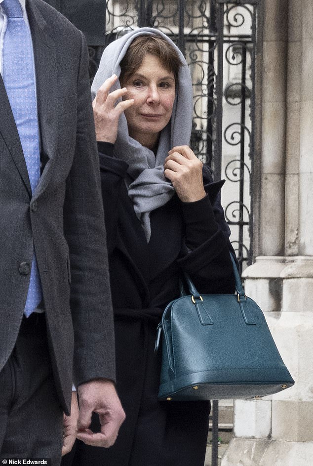 The Supreme Court was told that Mrs Potanina (pictured in 2019) wants half of the value of his shares in mining firm Norilsk Nickel, half the dividends on the shares since 2014, and half the value of a Russian property known as The Autumn House