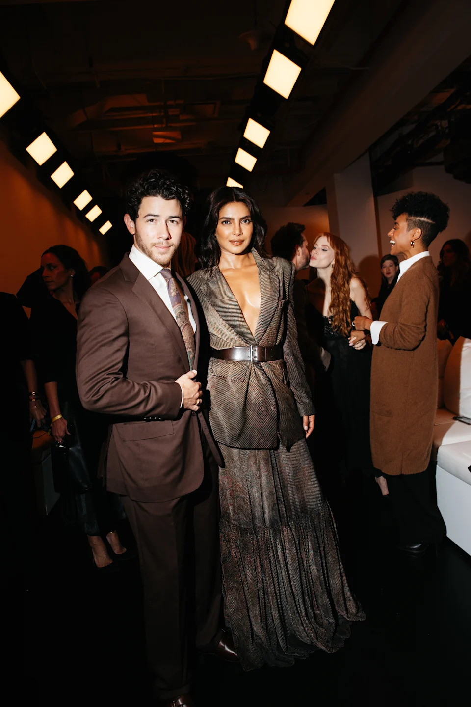 Nick Jonas, Priyanka Chopra at the Ralph Lauren show as part of Spring/Summer 2026 New York Fashion Week on September 10, 2025 in New York, New York. (Photo by Lexie Moreland/WWD via Getty Images)