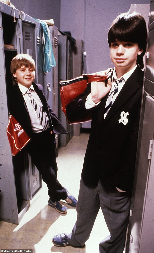 Alford (left) as Robbie and George Christopher (right) as Ziggy in Grange Hill