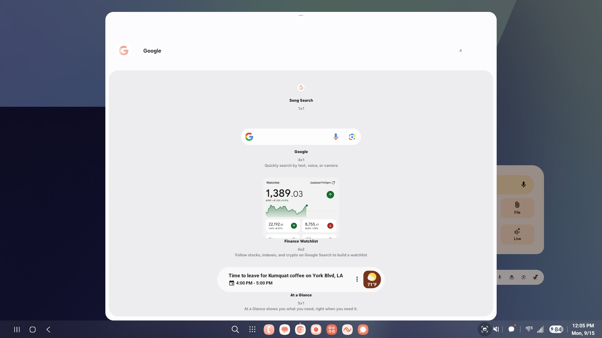 Adding widgets to the Samsung DeX home screen in One UI 8