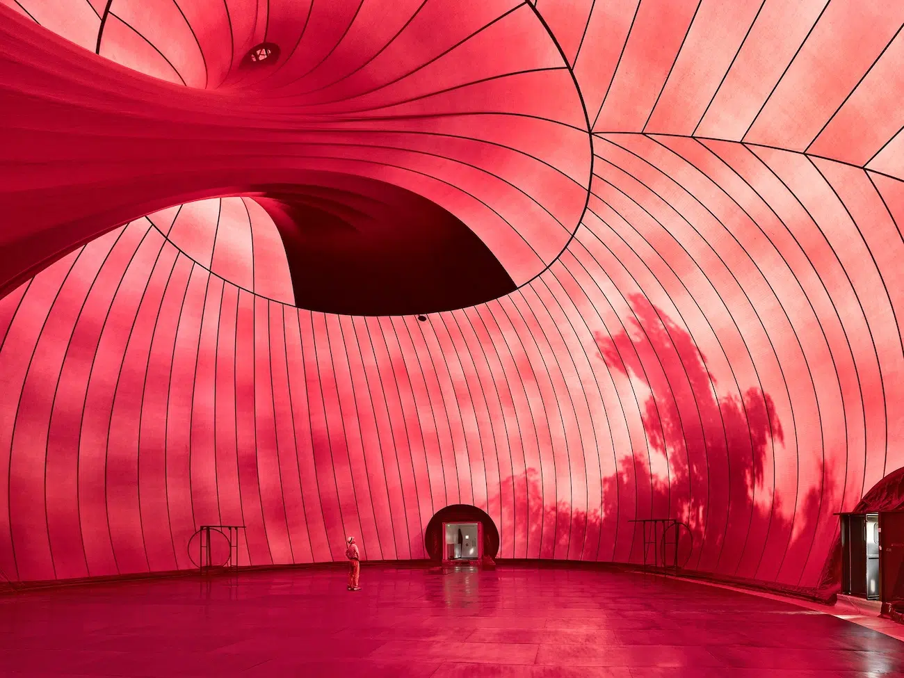 Anish Kapoor and the late architect Arata Isozaki's mobile concert hall, "Ark Nova," set up during the Lucerne Festival in Switzerland.