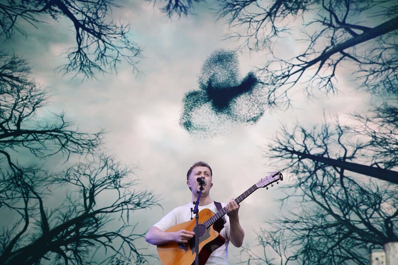 Eddie Keogh of Kingfishr on the Main Stage on Sunday. Photograph: Alan Betson