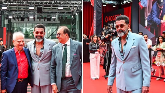 Bobby Deol with Ramesh Sippy and Shezaad Sippy at the Toronto International Film Festival.