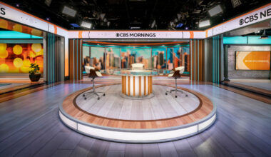 CBS Mornings broadcast studio in Times Square